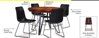 Leon's Leo 5-piece dining set - brown cherry, black offer