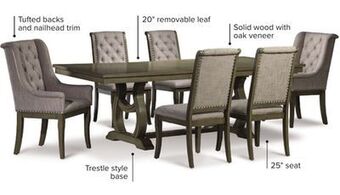 Leon's Cleopatra 7-piece dining room set - oak offer