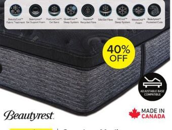 Leon's Beautyrest world class grandeur medium queen mattress offer