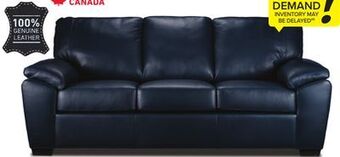 Leon's Gaetano leather sofa - havana atlantic blue offer