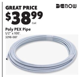 Home Hardware Poly pex pipe offer
