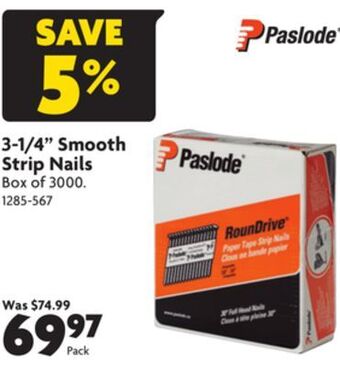 Home Hardware 3-1/4" smooth strip nails offer