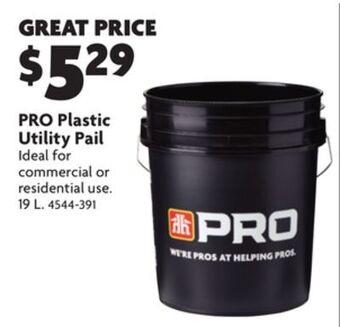 Home Hardware Pro plastic utility pail offer
