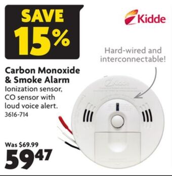 Home Hardware Carbon monoxide & smoke alarm offer