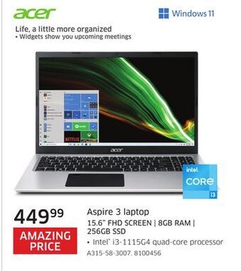 The Source Acer aspire 3 laptop offer