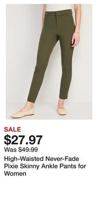 Old Navy High-waisted never-fade pixie skinny ankle pants for women offer