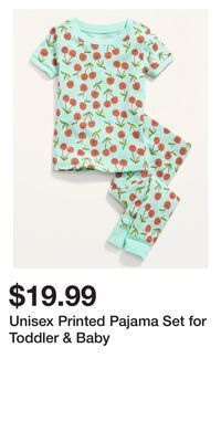 Old Navy Unisex printed pajama set for toddler & baby offer