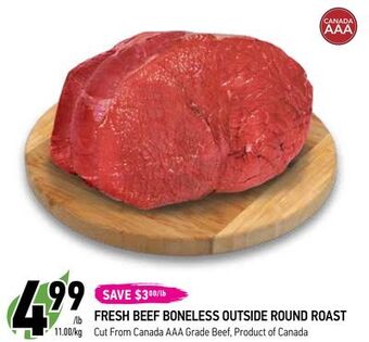 Coppa's Fresh Market Fresh beef boneless outside round roast offer