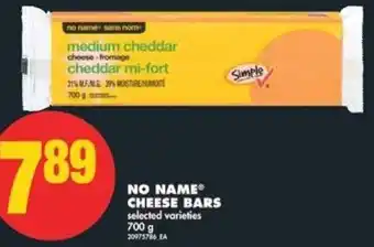 No Frills No Name Cheese Bars 700g offer