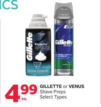 Rexall Gillette or venus shave preps offer