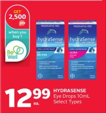 Rexall Hydrasense eye drops offer