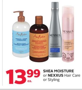 Rexall Shea moisture or nexxus hair care or styling offer