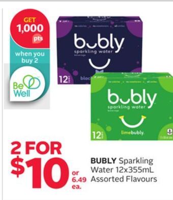Rexall Bubly sparkling water offer
