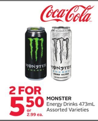 Rexall Monster energy drinks offer