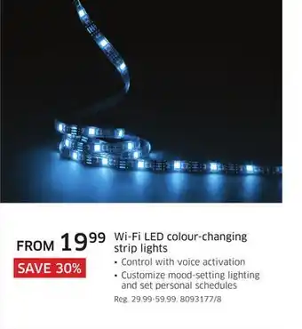 The Source Wi-fi led colour-changing strip lights offer