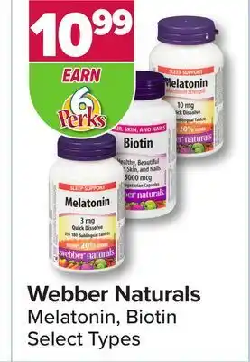 PharmaChoice Webber naturals melatonin, biotin offer