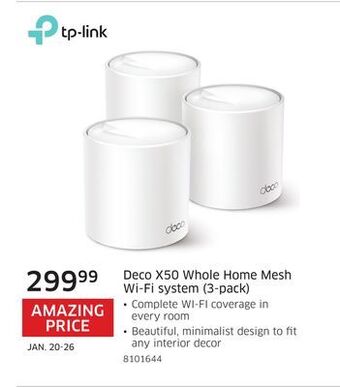 The Source Tp-link deco x50 whole home mesh wi-fi system (3-pack) offer