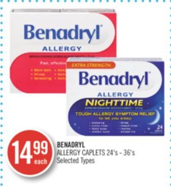 Shoppers Drug Mart Benadryl allergy caplets offer