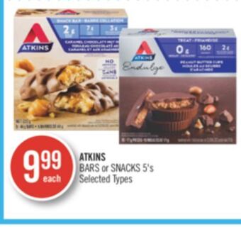 Shoppers Drug Mart Atkins bars or snacks offer
