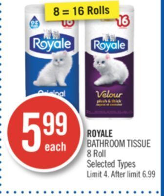 Shoppers Drug Mart Royale bathroom tissue offer
