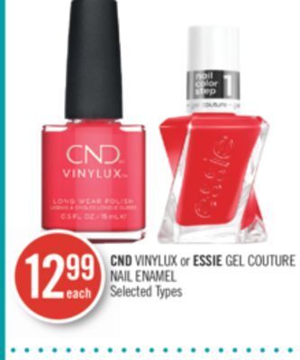 Shoppers Drug Mart Cnd vinylux or essie gel couture nail enamel offer