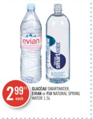 Shoppers Drug Mart Glacéau smartwater, evian or fiji natural spring water offer
