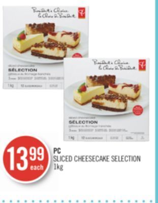 Shoppers Drug Mart Pc sliced cheesecake selection offer
