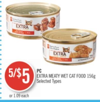 Shoppers Drug Mart Pc extra meaty wet cat food offer