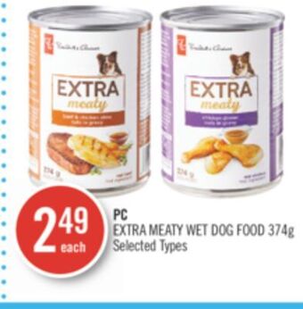 Shoppers Drug Mart Pc extra meaty wet dog food offer