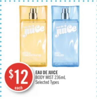 Shoppers Drug Mart Eau de juice body mist offer
