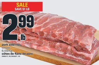 Independent City Market Côtes de flanc de porc offer