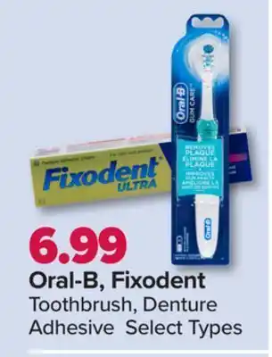 PharmaChoice Oral-b, fixodent toothbrush, denture offer