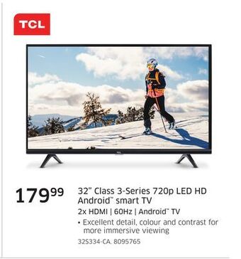 The Source Tcl 32" class 3-series 720p led hd android™ smart tv offer