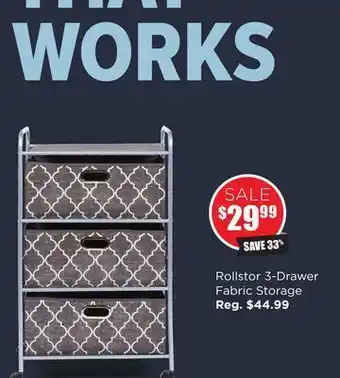 Kitchen Stuff Plus Rollstor 3-drawer fabric storage offer