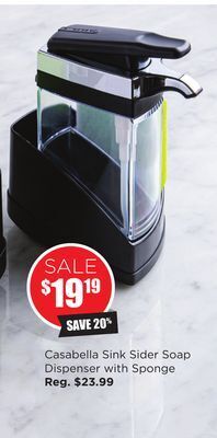 Kitchen Stuff Plus Casabella sink sider soap dispenser with sponge offer