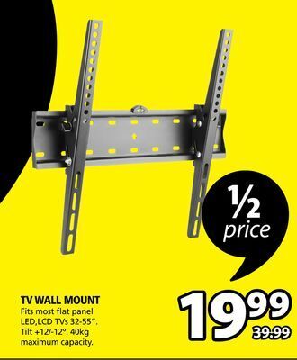 JYSK Tv wall mount fits most flat panel led,lcd tvs 32-55" offer
