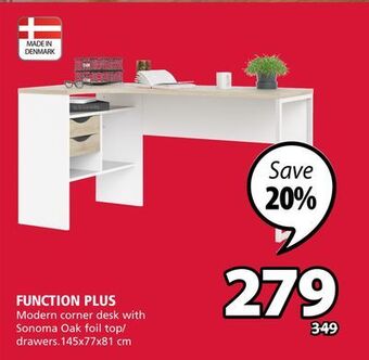 JYSK Function plus corner desk offer