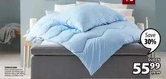 JYSK Kongsfjord wave-quilted duvet with polyester microfibres cover offer