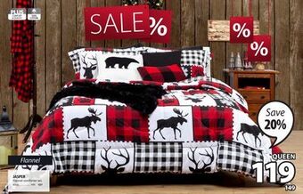 JYSK Jasper flannel comforter set offer