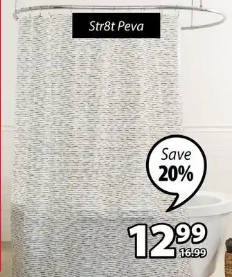 JYSK Str8t peva shower curtains offer