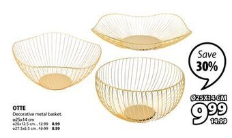 JYSK Otte decorative metal basket offer