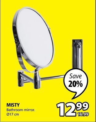 JYSK Misty bathroom mirror offer