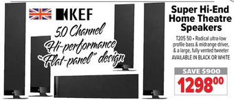 2001 Audio Video Kef super hi-end home theatre speakers offer