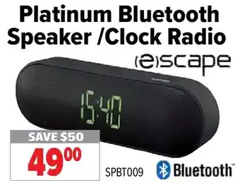 2001 Audio Video Platinum bluetooth speaker / clock radio offer
