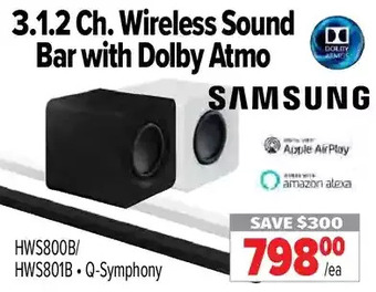 2001 Audio Video Samsung 3.1.2 ch. wireless sound bar with dolby atmos offer