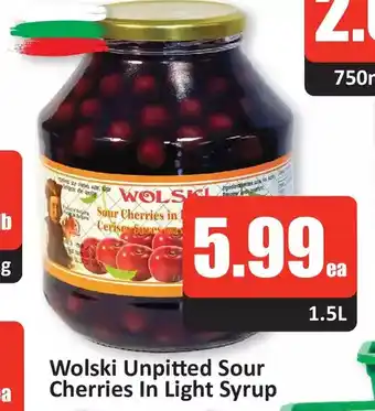 Starsky Wolski unpitted sour cherries in light syrup offer