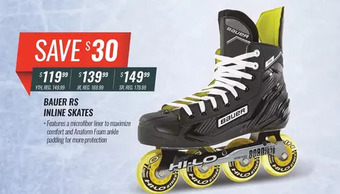 Bauer rs inline skates - youth | junior | senior