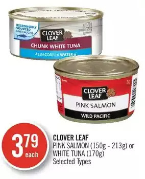 Shoppers Drug Mart Clover leaf pink salmon or white tuna offer