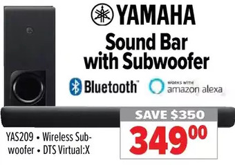 2001 Audio Video Yamaha sound bar with subwoofer offer