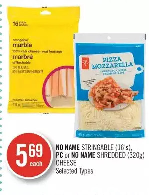 Shoppers Drug Mart No name stringable, pc or no name shredded cheese offer
